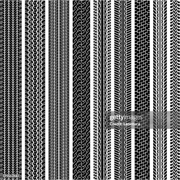 reifen titel (nahtlos) - reifenspur stock-grafiken, -clipart, -cartoons und -symbole