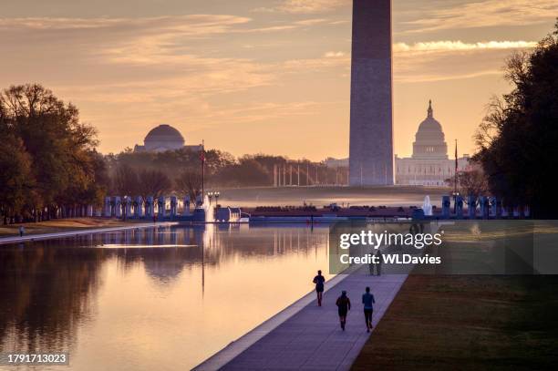 national mall, washington dc - reflecting pool stock pictures, royalty-free photos & images