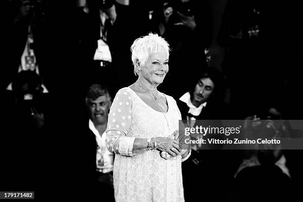 An alternative view of Dame Judi Dench as she attends the 'Philomena' Premiere at the 70th Venice International Film Festival on August 31, 2013 in...