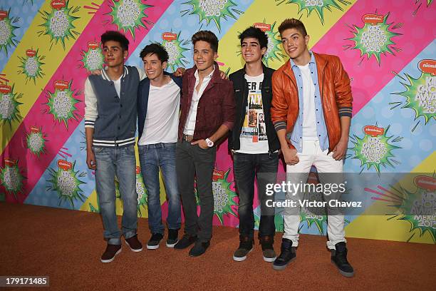 Members of CD9 arrive at Kids Choice Awards Mexico 2013 at Pepsi Center WTC on August 31, 2013 in Mexico City, Mexico.