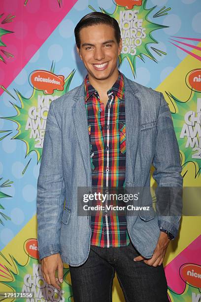 Vadhir Derbez arrives at Kids Choice Awards Mexico 2013 at Pepsi Center WTC on August 31, 2013 in Mexico City, Mexico.