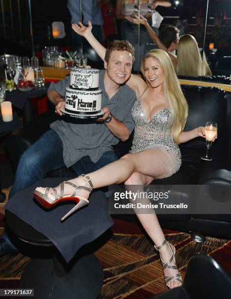 Spencer Pratt and Heidi Montag celebrate Spencer Pratt's 30th birthday at Crazy House III on August 31, 2013 in Las Vegas, Nevada.