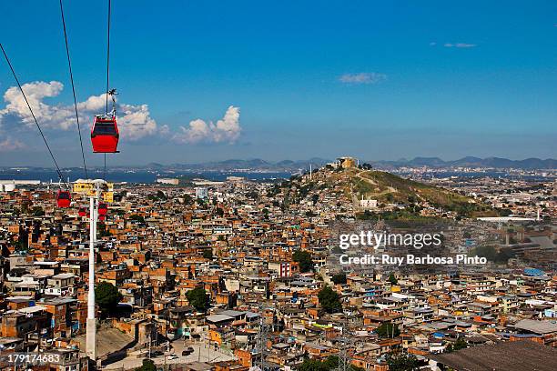 cable car alemão - complexo do alemao stock pictures, royalty-free photos & images