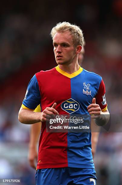 Jonny Williams of Crystal Palace in action during the Barclays Premier League match between Crystal Palace and Sunderland at Selhurst Park on August...