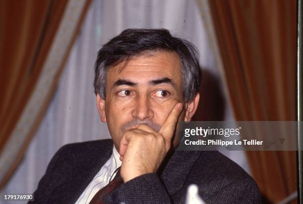 Dominique Strauss-Kahn, chairman of the Finance Committee during a dinner in Paris in France in 1989.Dominique Strauss-Kahn, president de la...