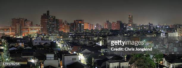 itabashi nightscape - skyscraper night stock pictures, royalty-free photos & images