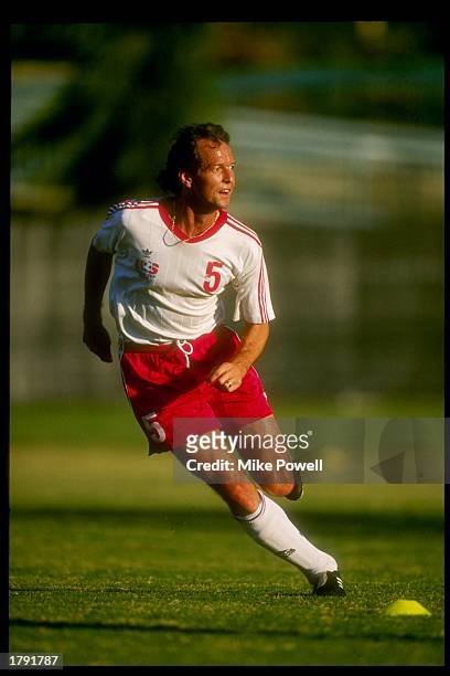 Tom Dooley of the United States soccer team in action during training in Mission Viejo, California. Mandatory Credit: Mike Powell /Allsport