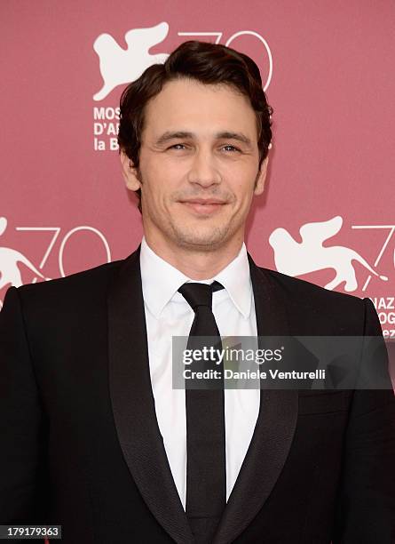 Writer/actor James Franco attends "Palo Alto" Photocall during the 70th Venice International Film Festival at Palazzo del Casino on September 1, 2013...
