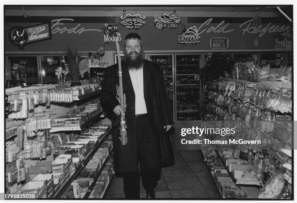 Rabbi Harlig of Chabad of the Inland Empire in a convenience store in Ontario in California in 2012.