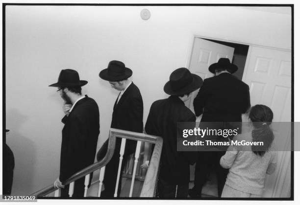 Rabbi Harlig of Chabad of the Inland Empire with three of his sons and one daughter the night before Passover when they search for Chametz in Ontario...