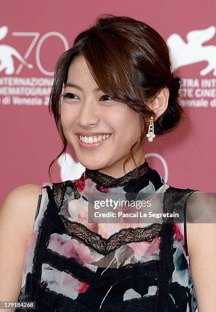 Actress Miori Takimoto attends 'The Wind Rises' Photocall during the 70th Venice International Film Festival at the Palazzo del Casino on September...