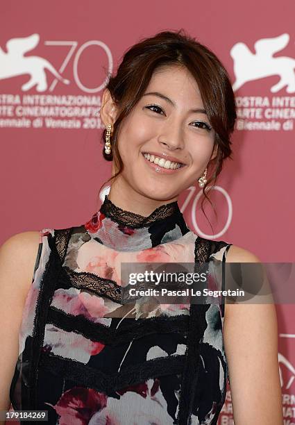 Actress Miori Takimoto attends 'The Wind Rises' Photocall during the 70th Venice International Film Festival at the Palazzo del Casino on September...