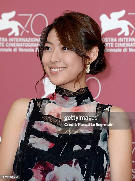 Actress Miori Takimoto attends 'The Wind Rises' Photocall during the 70th Venice International Film Festival at the Palazzo del Casino on September...