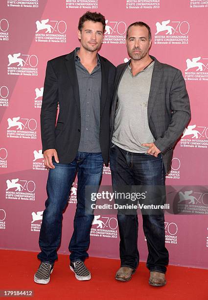 Actor Tom Welling and Director Peter Landesman attend "Parkland" Photocall during the 70th Venice International Film Festival at Palazzo del Casino...
