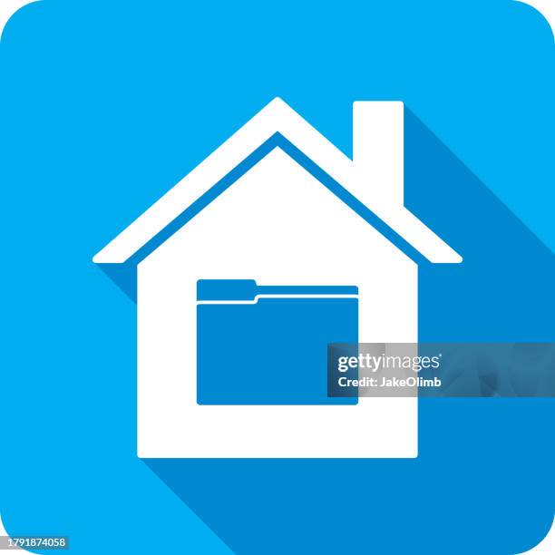 house folder icon silhouette - manila folder vector stock illustrations