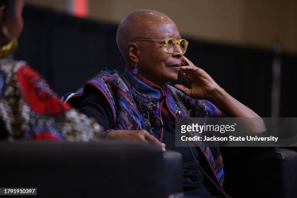 Jackson, MS Iconic novelist, short story writer, poet, and social activist shares her thoughts with Jackson State professor Ebony Lumumba during her...