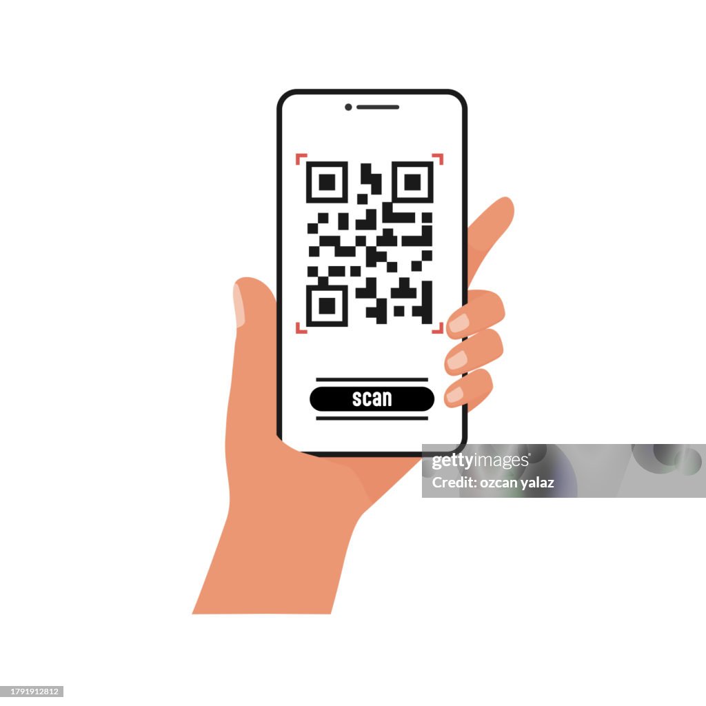 Okay Qr Code Scan The Qr Code On The Smartphone Qr Verification Vector Illustration ...