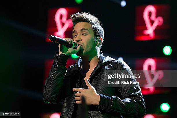 Prince Royce performs at the Festival People en Español Presented by Target at The Alamodome on August 31, 2013 in San Antonio, Texas.