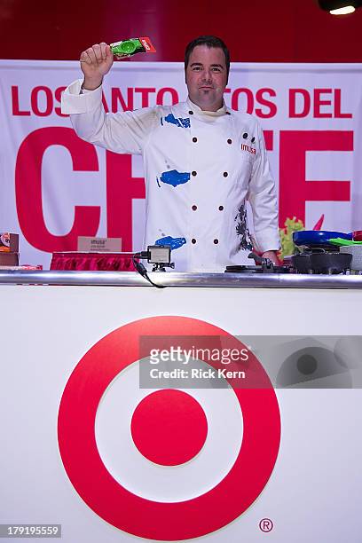 Chef George Duran poses at the Festival People en Español Presented by Target at the Henry B. Gonzalez Convention Center on August 31, 2013 in San...