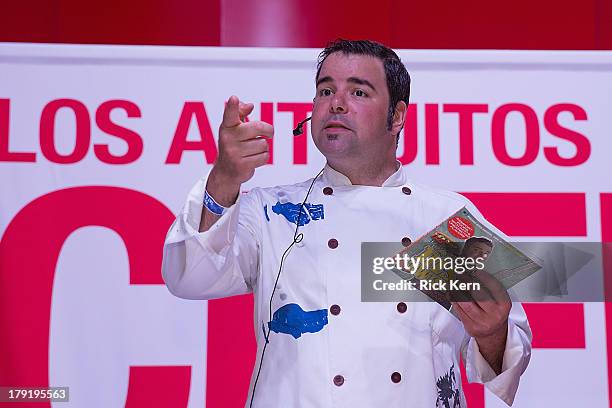 Chef George Duran hosts the Target grocery station at the Festival People en Español Presented by Target at the Henry B. Gonzalez Convention Center...