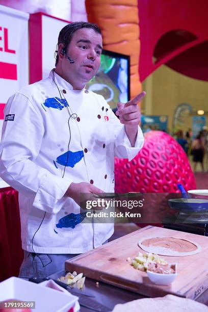 Chef George Duran hosts the Target grocery station at the Festival People en Español Presented by Target at the Henry B. Gonzalez Convention Center...