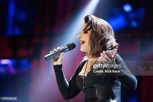 Gloria Estefan performs at the Festival People en Español Presented by Target at The Alamodome on August 31, 2013 in San Antonio, Texas.