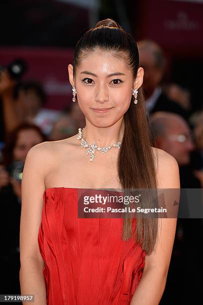 Actress Miori Takimoto attends 'The Wind Rises' Premiere during the 70th Venice International Film Festival at the Palazzo del Cinema on September 1,...