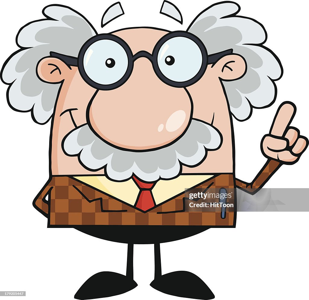 Comic Professor Lessons Comic Professor Mit Einer Idee Stock-Illustration - Getty Images
