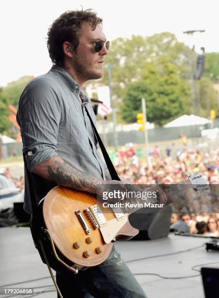 Brian Fallon of The Gaslight Anthem performs during the 2013 Budweiser Made In America Festival at Benjamin Franklin Parkway on September 1, 2013 in...