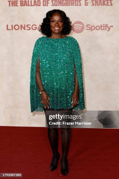 Viola Davis attends "The Hunger Games: The Ballad Of Songbirds & Snakes" Los Angeles Premiere at TCL Chinese Theatre on November 13, 2023 in...