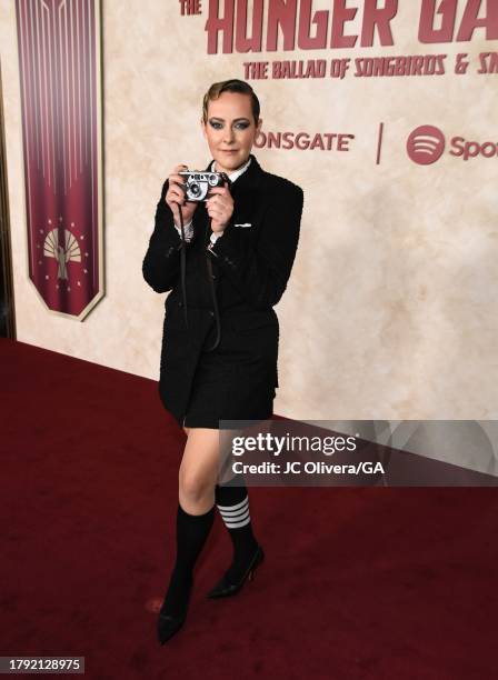 Jena Malone attends "The Hunger Games: The Ballad Of Songbirds & Snakes" Los Angeles Premiere at TCL Chinese Theatre on November 13, 2023 in...