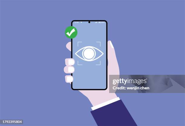 eye recognition - verify stock illustrations