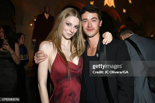 Hunter Schafer and Tom Blyth attend "The Hunger Games: The Ballad Of
