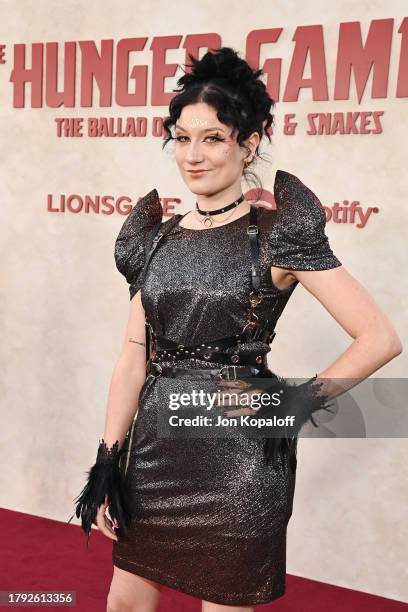 Anna Brisbin attends "The Hunger Games: The Ballad Of Songbirds And Snakes" Los Angeles Fan Event at TCL Chinese Theatre on November 13, 2023 in...