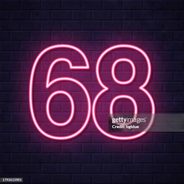 68-number-sixty-eight-glowing-