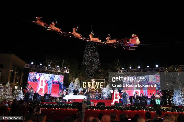 Santa Claus onstage at the 22nd annual “Christmas at The Grove” Tree Lighting Celebration on November 13, 2023 in Los Angeles, California.