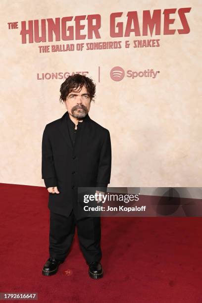 Peter Dinklage attends "The Hunger Games: The Ballad Of Songbirds And Snakes" Los Angeles Fan Event at TCL Chinese Theatre on November 13, 2023 in...