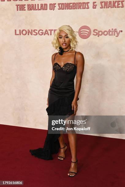 Janina Gordillo attends "The Hunger Games: The Ballad Of Songbirds And Snakes" Los Angeles Fan Event at TCL Chinese Theatre on November 13, 2023 in...