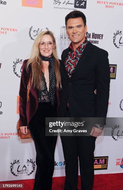 Estel Day and Kash Hovey attend Kash Hovey And Friends At Film Fest LA At LA Live 2023 at Regal LA Live on November 18, 2023 in Los Angeles,...