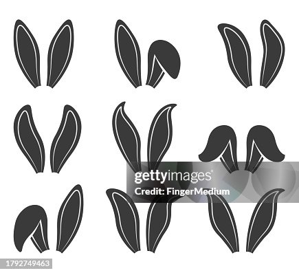 Rabbit ears vector set Rabbit ears vector set