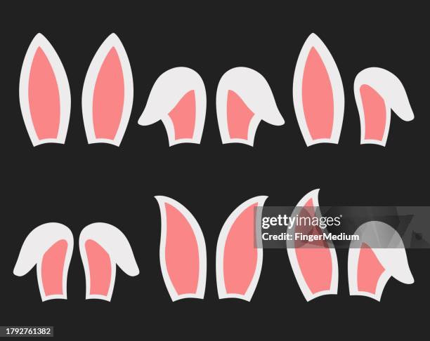 rabbit ears vector illustration - bunny ears stock illustrations