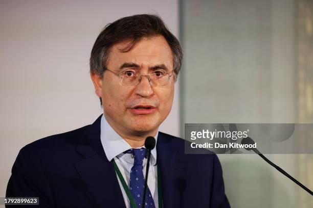 Sir Chris Hohn, Chair of Board, Children’s Investment Fund Foundation, speaks during the opening session of the Global Food Security Summit at...