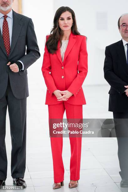 Queen Letizia of Spain visits the "Picasso 1906. La Gran Transformacion" Exhibition on November 14, 2023 in Madrid, Spain.