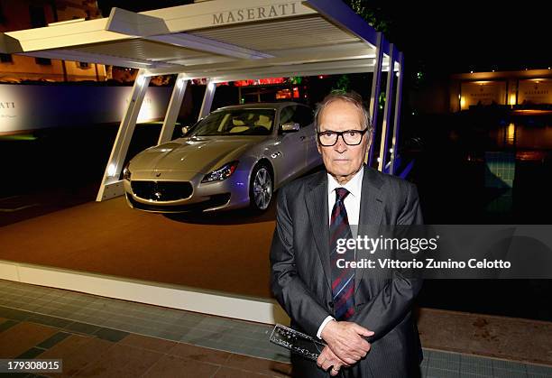 Ennio Morricone attends Premio Kineo Ceremony during the 70th Venice International Film Festival at Terrazza Maserati on September 1, 2013 in Venice,...