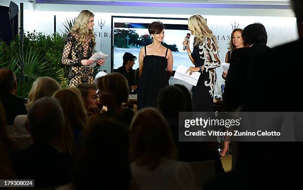 Laura Morante receives the Premio Kineo prize during the 70th Venice International Film Festival at Terrazza Maserati on September 1, 2013 in Venice,...