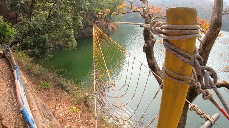 Indian Rope Bridge Rope Bridge Over River Videos and HD Footage - Getty Images