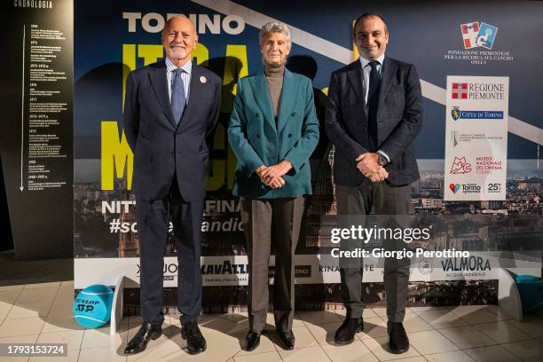 Turin Cinema Museum President Enzo Ghigo, Fondazione Piemontese per la Ricerca sul Cancro Onlus President Allegra Agnelli and Mayor of Turin Stefano...