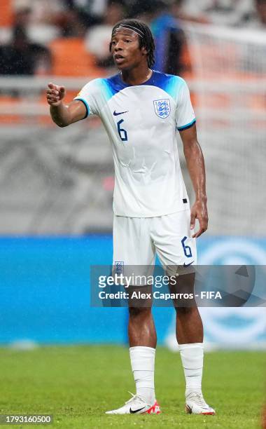 Ishe Samuels-Smith of England looks on during the FIFA U-17 World Cup Group C match between England and IR Iran at Jakarta International Stadium on...