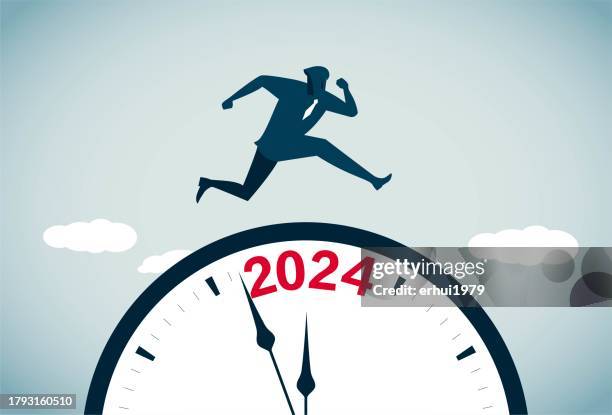 stockillustraties, clipart, cartoons en iconen met beyond 2024 - new challenge