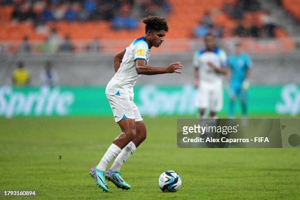 Michael Golding of England looks on during the FIFA U-17 World Cup Group C match between England and IR Iran at Jakarta International Stadium on...